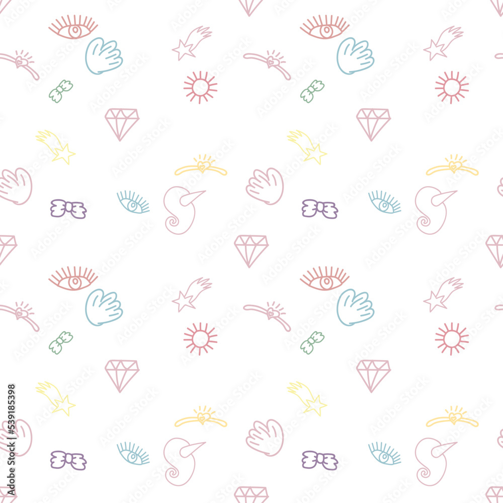 A seamless pattern for a cool holiday paper or a background for princesses. A seamless pattern for a cool holiday paper or a background for princesses.
