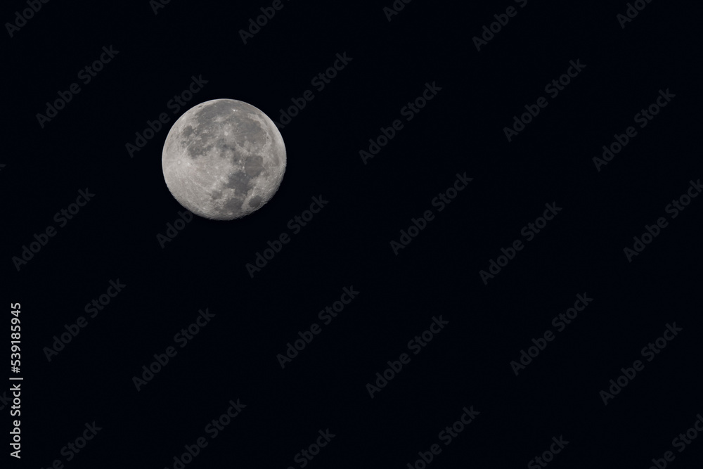Full moon in the night sky with copy space Full moon in the night sky with copy space