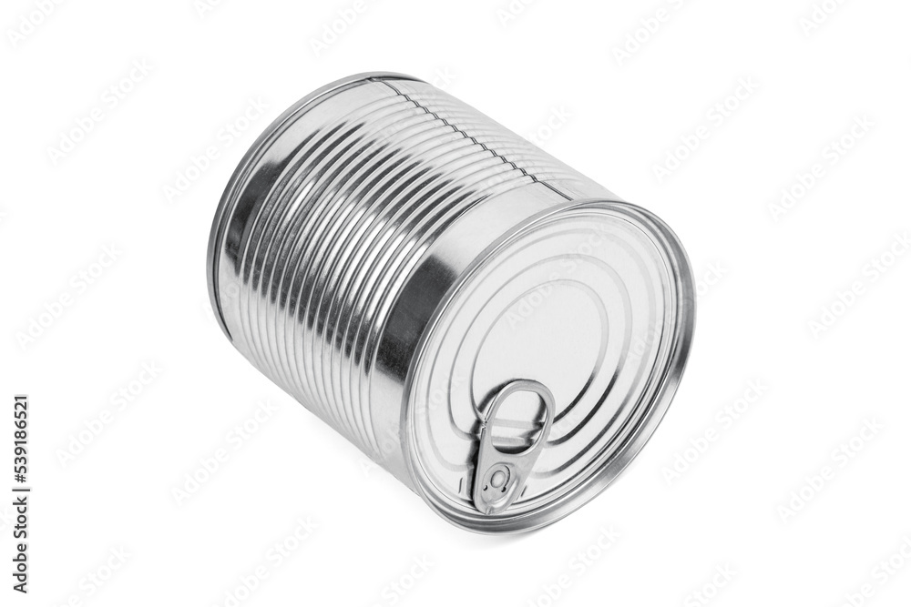 Cans of conserved food. Canned Meat. Metal cans. Close-up various metal and white tin can on white background separated shot. Cans of conserved food. Canned Meat. Metal cans. Close-up various metal and white tin can on white background separated shot.
