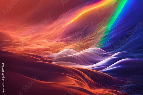 イラスト カラフル アート 流体 気体 流れ 抽象 曲線