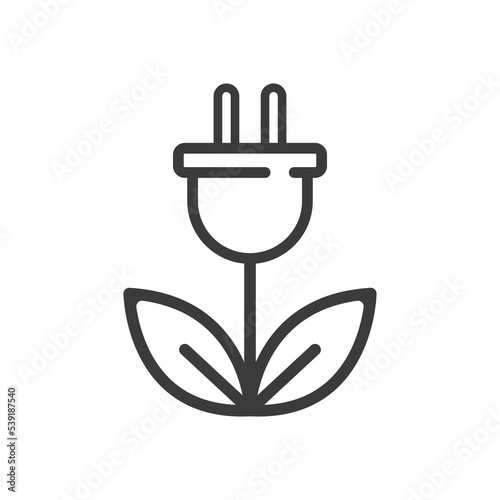eco friendly electricity icon