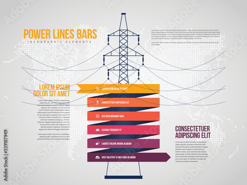 Power Lines Bars Infographic