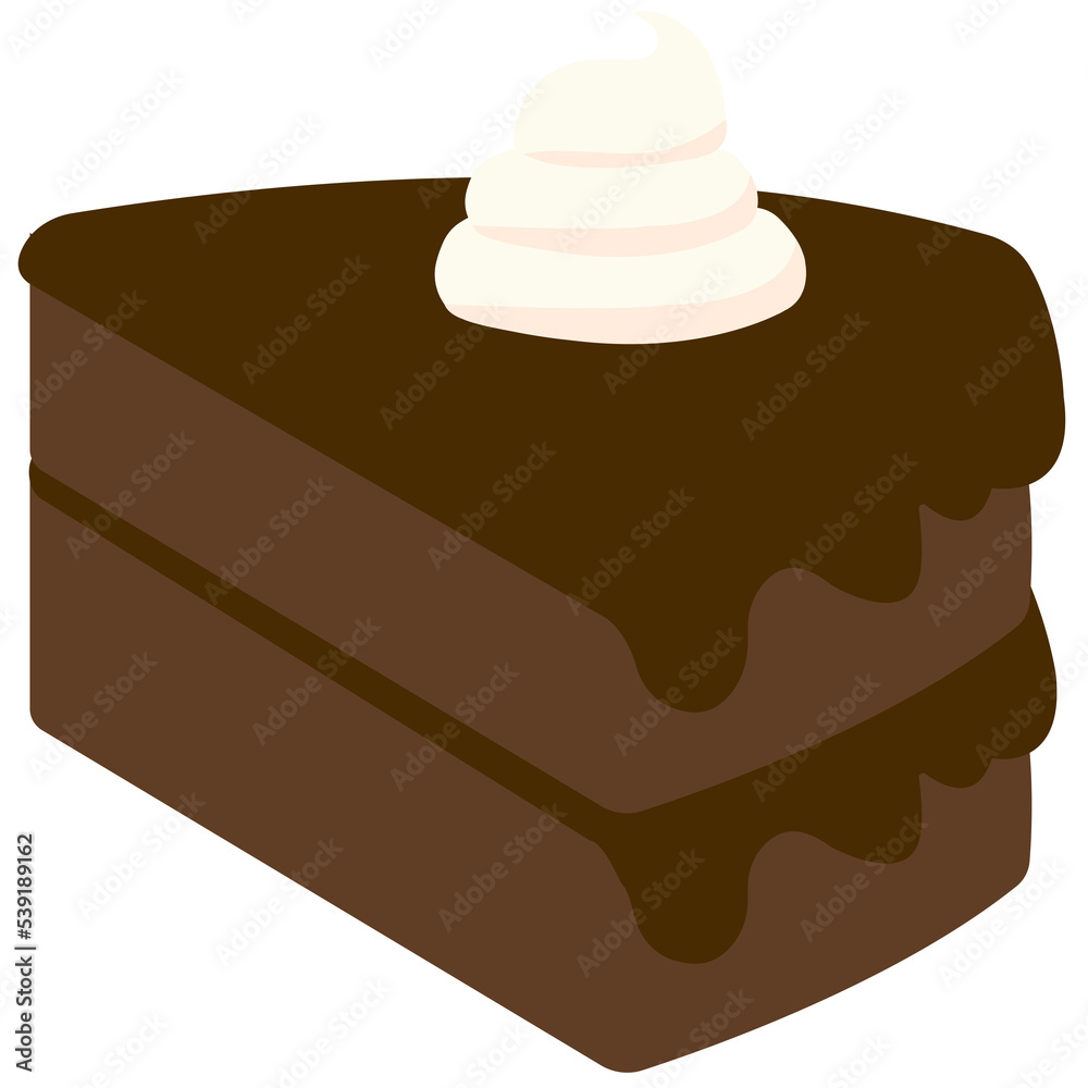 Christmas and Birthday Cake Slice Illustration Christmas and Birthday Cake Slice Illustration