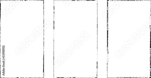 Social media covers with tiny roughen border frames. . grunge style . Post frame stories templates.  Layout for promotion .Media banner .Vector