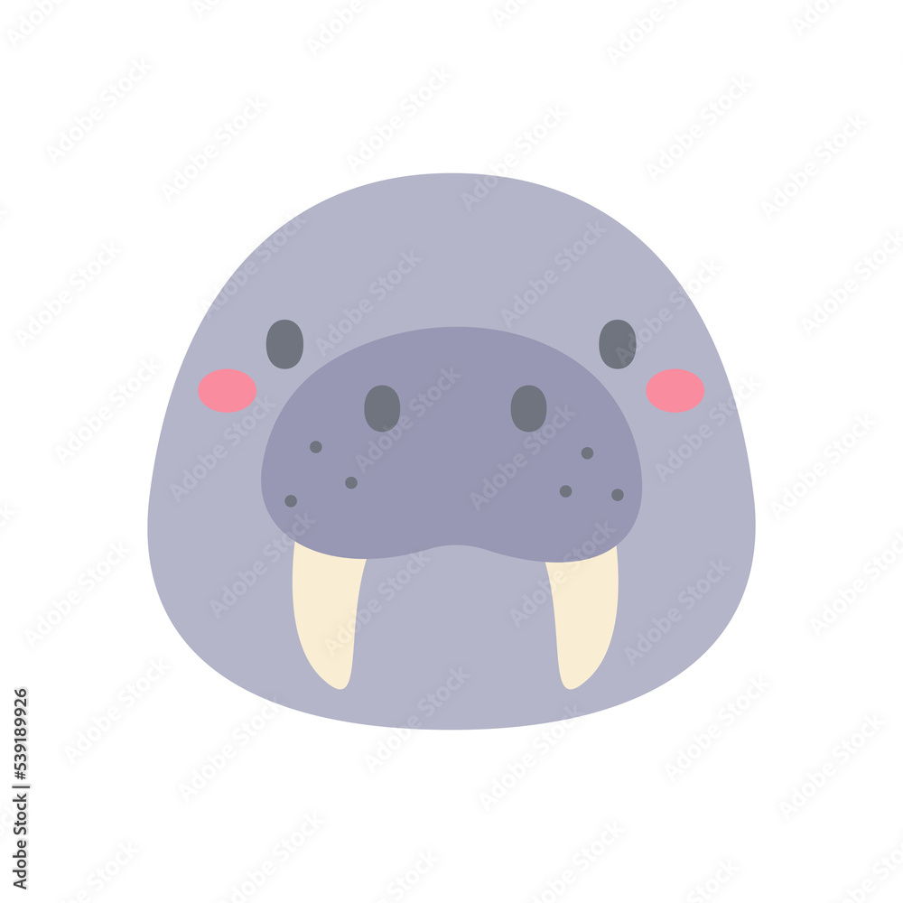 Sea lion vector. cute animal face design for kids Sea lion vector. cute animal face design for kids