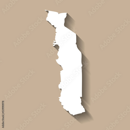 Togo vector country map silhouette