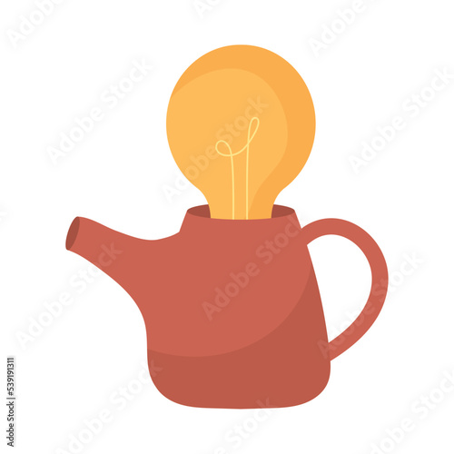 watering can with bulb