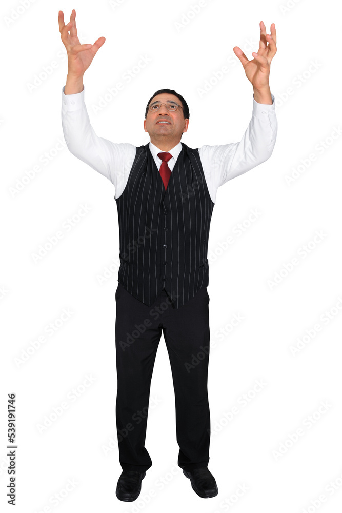 Gesture series: manager reaches up symbolically. Gesture series: manager reaches up symbolically.