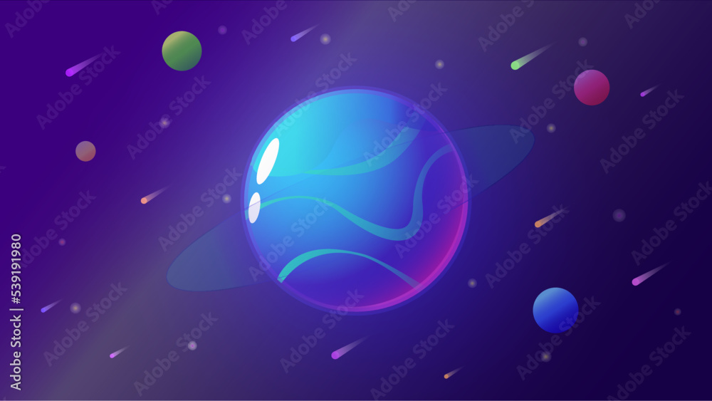 background with stars and planet background with stars and planet