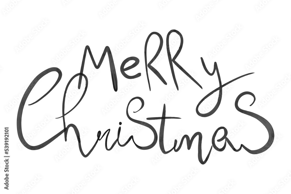 Obraz premium Merry Christmas vector text Calligraphic Lettering design card template. Creative typography for Holiday Greeting Gift Poster. Calligraphy Font style Banner.