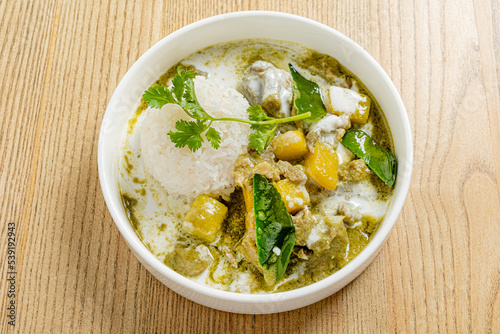 Chinese Chicken Curry s served with steamed rice