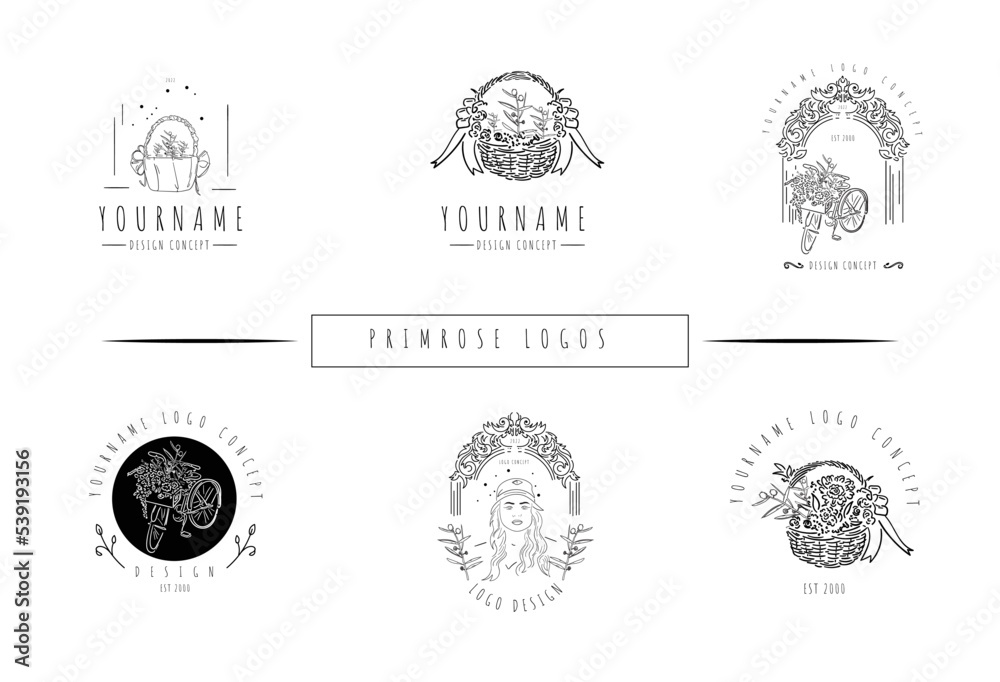 Vintage old style logo collection vector design