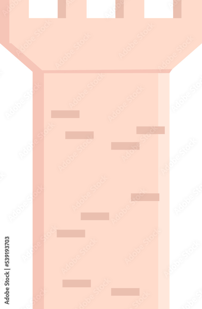 Castle tower element. Vector illustration