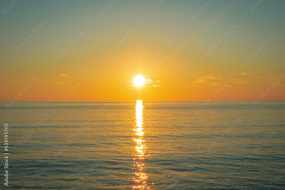 Evening sunset over the sea. Evening sunset over the sea.