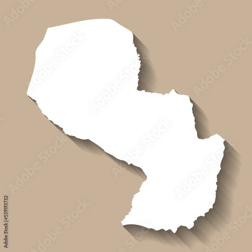 Paraguay vector country map silhouette