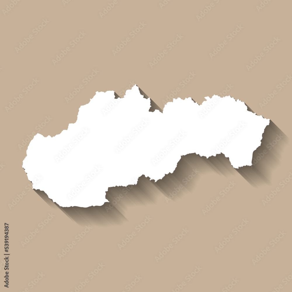 Slovakia vector country map silhouette