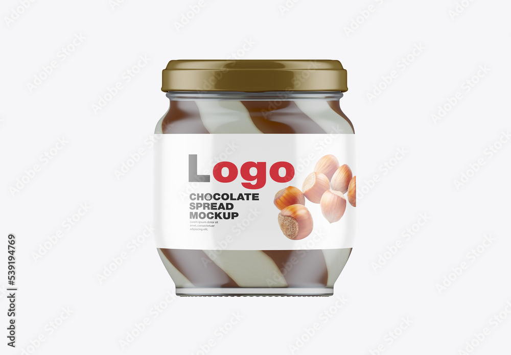 Chocolate Jar Cream Mockup Stock Template Adobe Stock