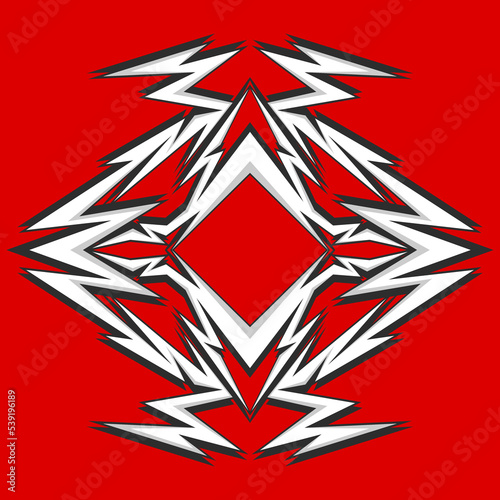 Simple geometric tribal tattoo pattern
