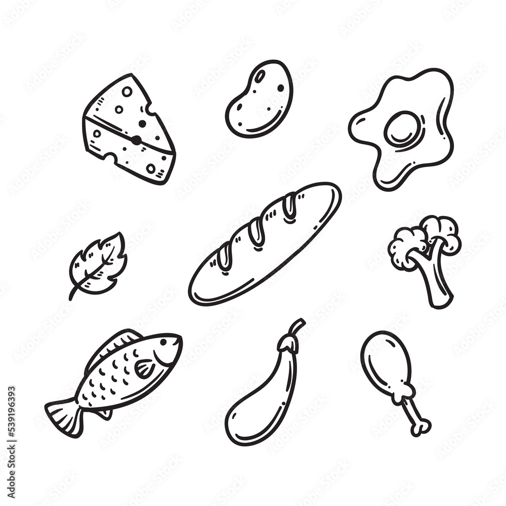healthy food and fruit vegetables doddle set healthy food and fruit vegetables doddle set