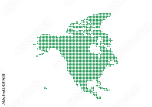 北アメリカ（ドット）グリーン