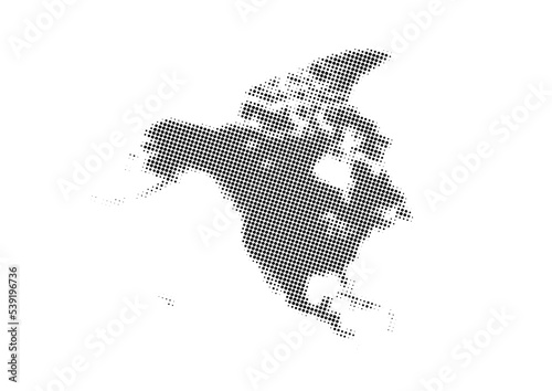 北アメリカ（点画）ブラック