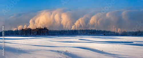 winter landscape, taganay national park chelyabinsk photo