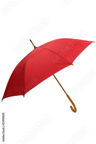 open red umbrella isolated
