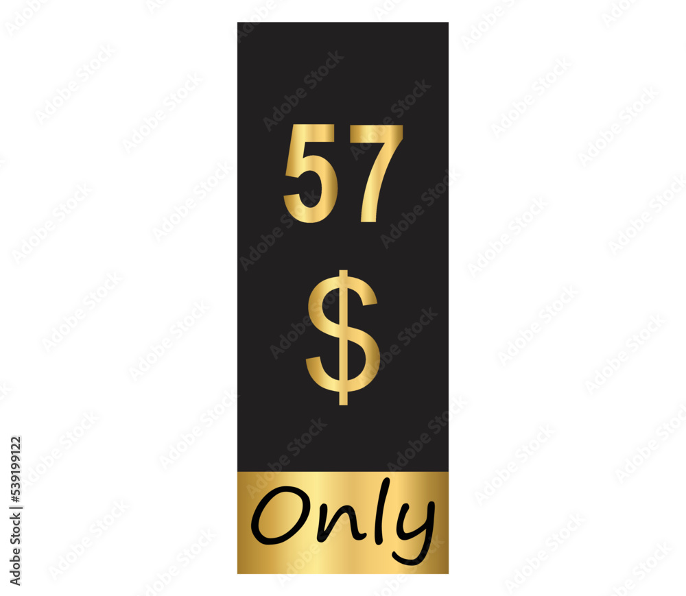 $ Dollar Only Coupon sign or Label or discount voucher Money Saving label, stamp Vector Illustration with fantastic gold font on black background $ Dollar Only Coupon sign or Label or discount voucher Money Saving label, stamp Vector Illustration with fantastic gold font on black background