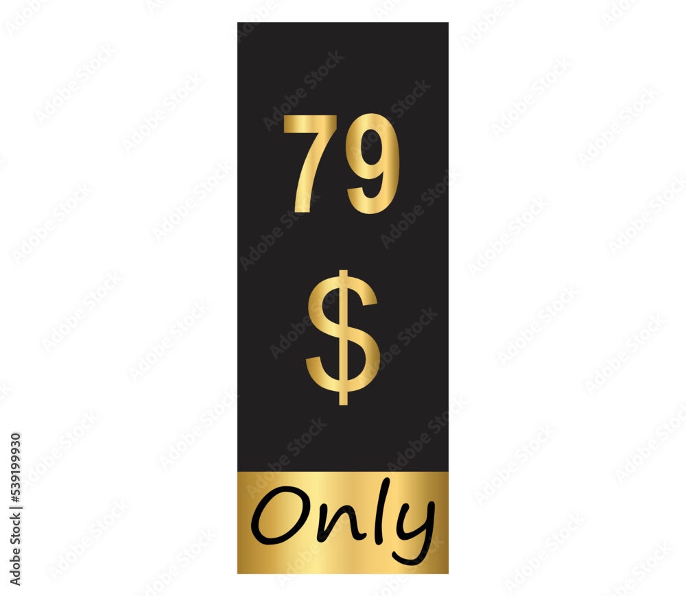 $ Dollar Only Coupon sign or Label or discount voucher Money Saving label, stamp Vector Illustration with fantastic gold font on black background $ Dollar Only Coupon sign or Label or discount voucher Money Saving label, stamp Vector Illustration with fantastic gold font on black background