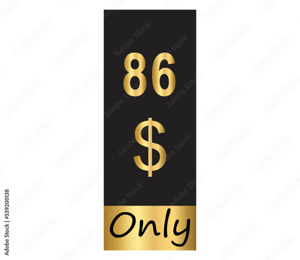 $ Dollar Only Coupon sign or Label or discount voucher Money Saving label, stamp Vector Illustration with fantastic gold font on black background $ Dollar Only Coupon sign or Label or discount voucher Money Saving label, stamp Vector Illustration with fantastic gold font on black background