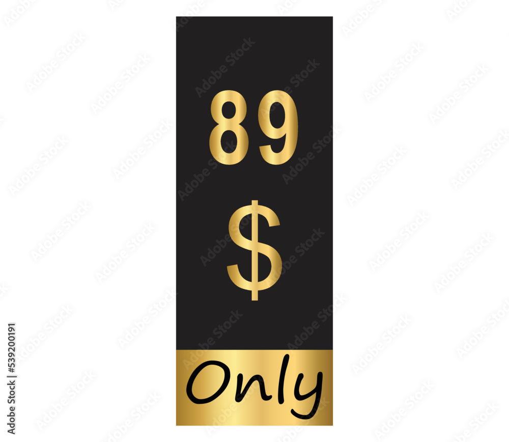 $ Dollar Only Coupon sign or Label or discount voucher Money Saving label, stamp Vector Illustration with fantastic gold font on black background $ Dollar Only Coupon sign or Label or discount voucher Money Saving label, stamp Vector Illustration with fantastic gold font on black background