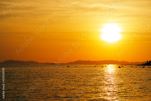 Sunset at Phayun Beach, Ban Chang, Rayong, Thailand