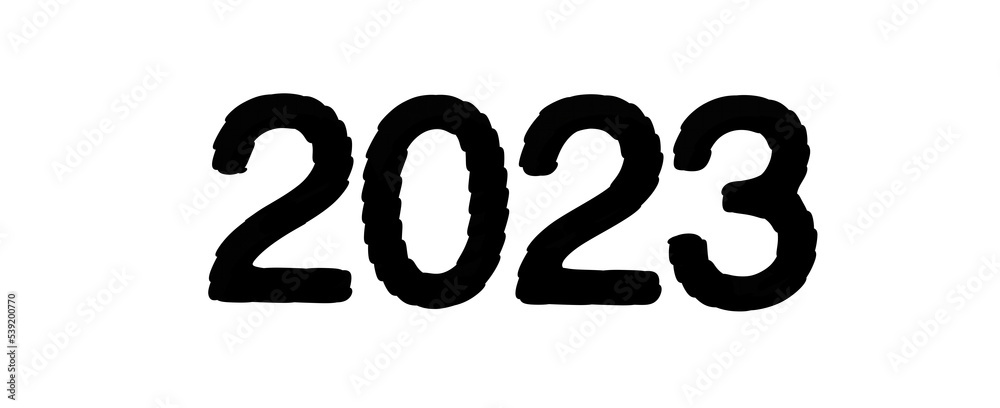 Happy New Year 2023. 3D illustration numbers isolated Happy New Year 2023. 3D illustration numbers isolated