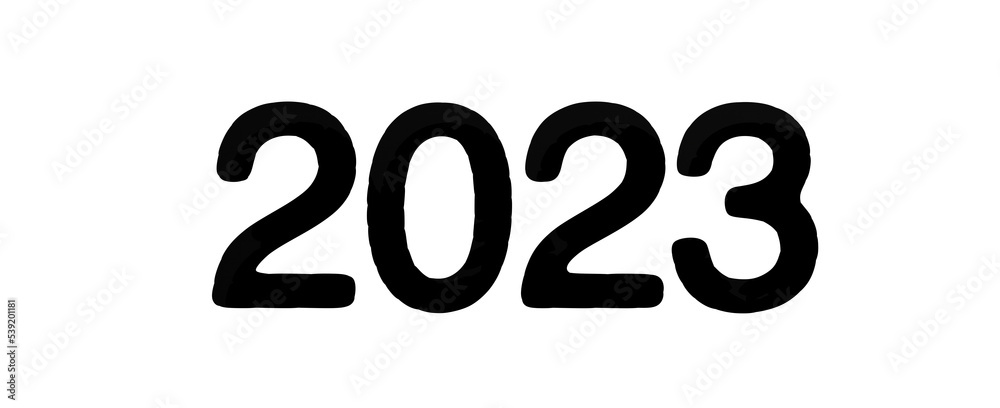 Typography design of 2023 with 3d style design Typography design of 2023 with 3d style design