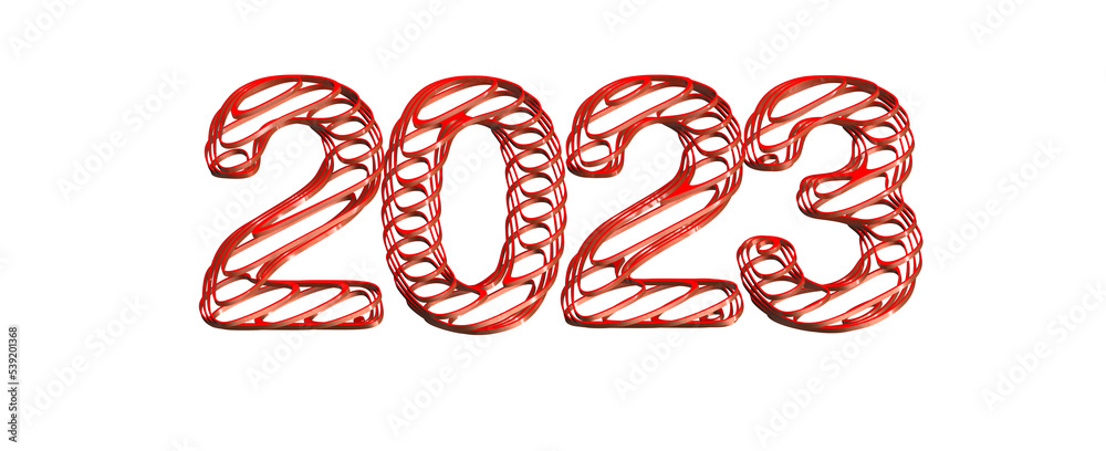 Typography design of 2023 with 3d style design Typography design of 2023 with 3d style design