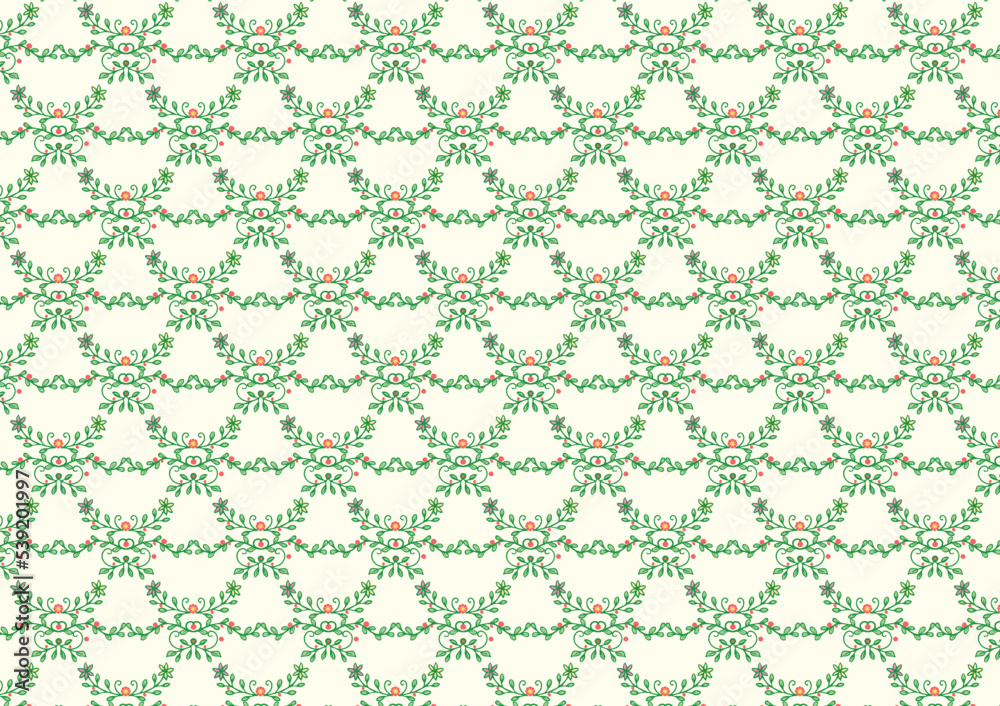 Vine batik cloth pattern design Vine batik cloth pattern design