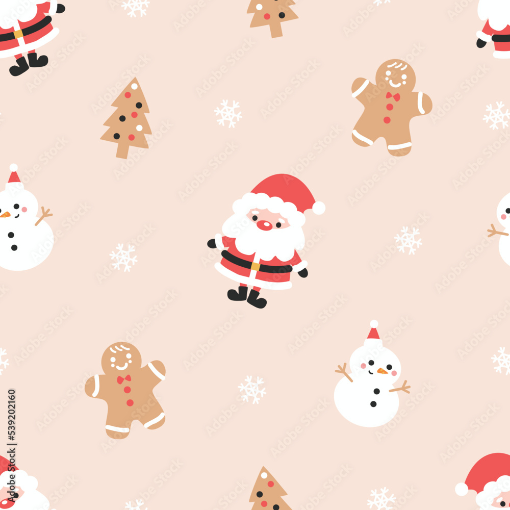 Cute Little Santa Claus Seamless Pattern Cute Little Santa Claus Seamless Pattern