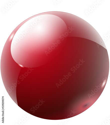 red glossy ball
