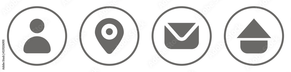 set of contact icons on white background vector set of contact icons on white background vector