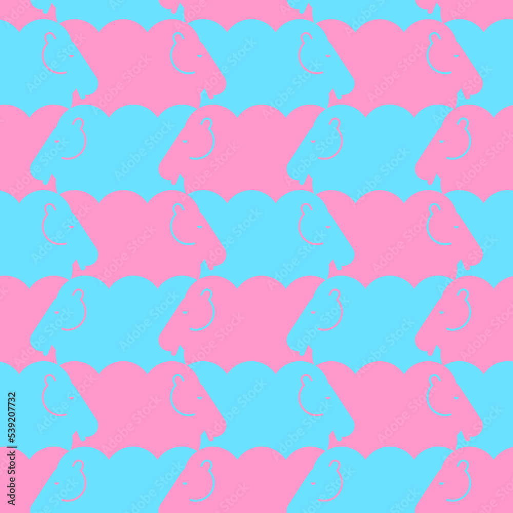 Naklejka premium Sheep Pattern seamless. Lamb Background. Kids fabric ornament