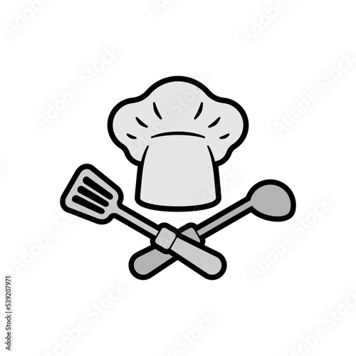 Chef sign. kitchener symbol. chief-cooker icon. restaurant emblem