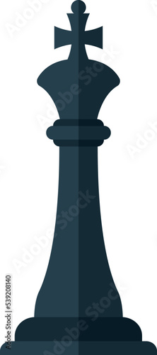 King chess figure black icon. Leader symbol photo