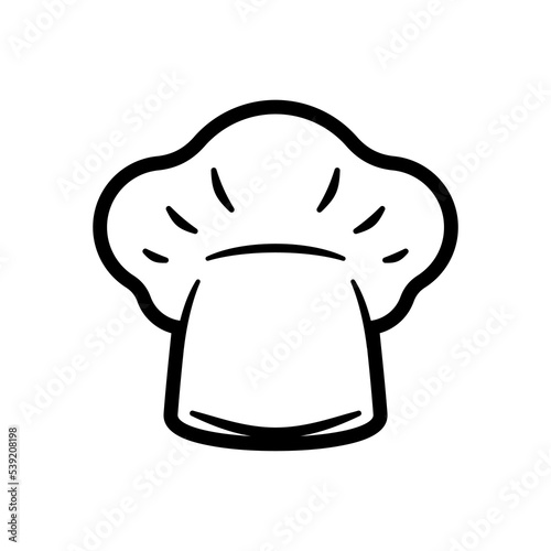 Chef's hat isolated. kitchener cap. Vector illustration