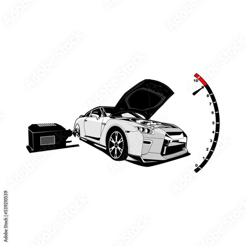 Performance where tunning is passion illustration vector 1