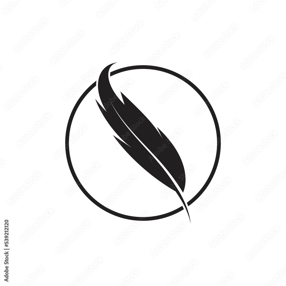 Feather logo vector template icon Feather logo vector template icon