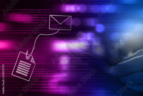 cyber crime phishing mail , security awareness to protect important data hacking photo