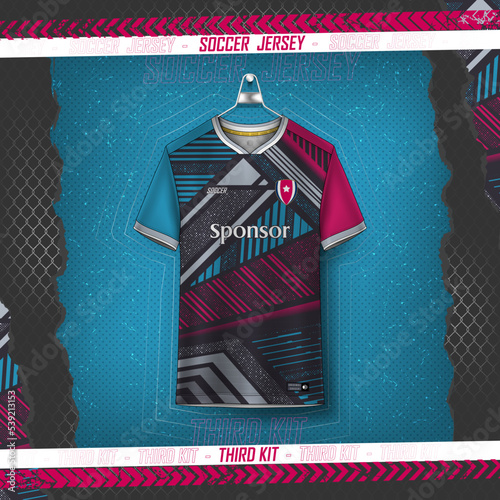 Sports shirt design ready to print - Football shirt for sublimation