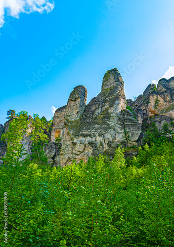 Prachovske Skaly, the National Park in Czech republic, near Jicin town, is famous for amazing rock formations
