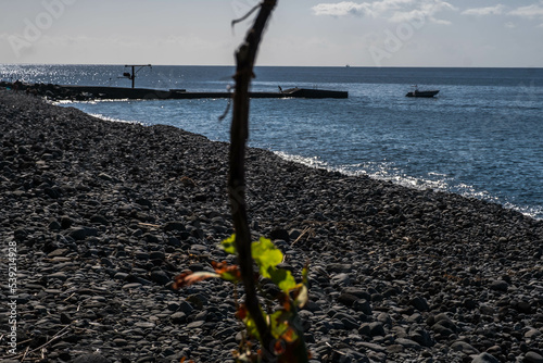 La Faja dos Padres, a beautiful strip of cultivated land between the cliff and the sea that is accessed by cable car