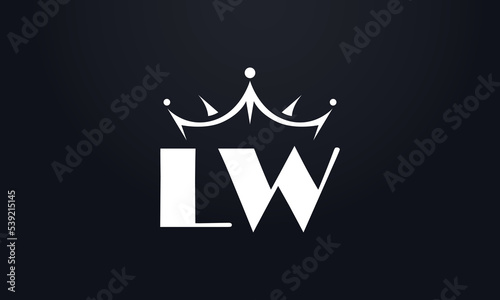 King crown logo design vector and extra bold queen symbol 